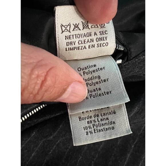 $5050 Hermes "Blouson Bord Cote" Wool Bomber Jacket Grey Pinstripe Men Size IT50 - Picture 13 of 16